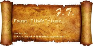 Faust Tibériusz névjegykártya